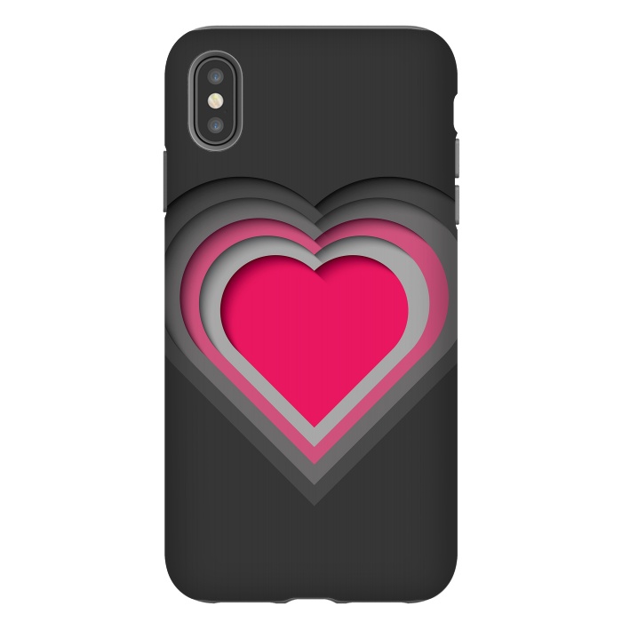 iPhone Xs Max StrongFit Paper Cutout Heart 012 by Jelena Obradovic