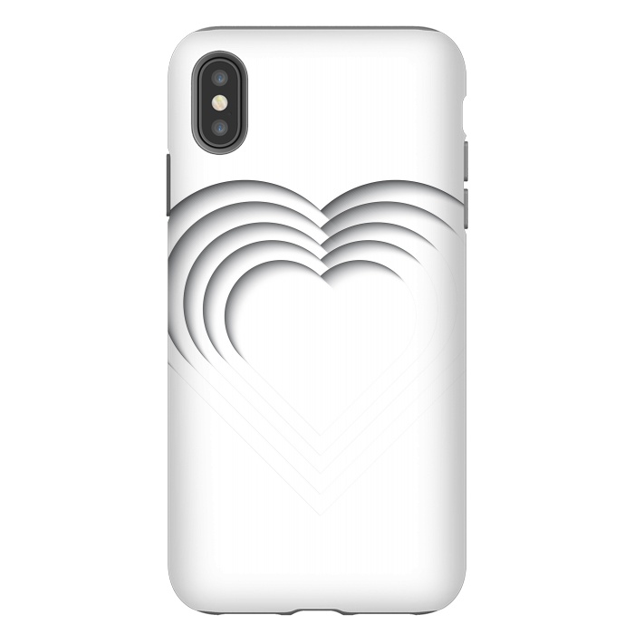 iPhone Xs Max StrongFit Paper Cutout Heart 013 by Jelena Obradovic