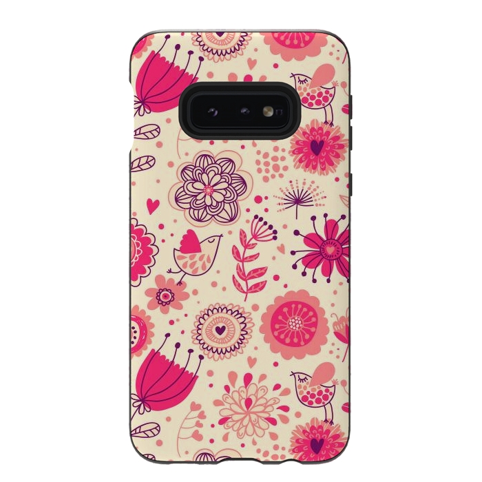 Galaxy S10e StrongFit Romantic Flowers In Spring by ArtsCase