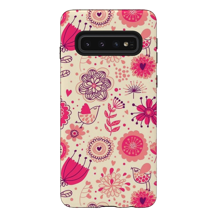 Galaxy S10 StrongFit Romantic Flowers In Spring by ArtsCase