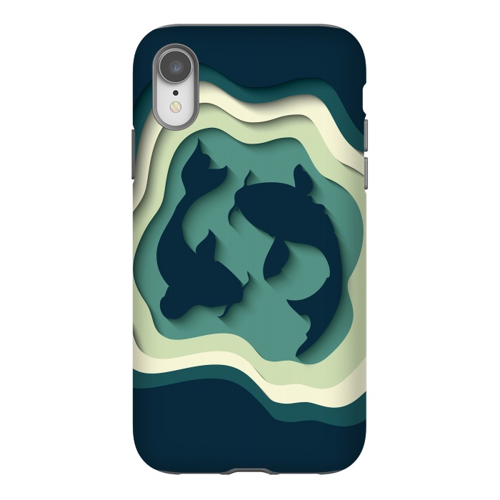 iPhone Xr StrongFit Paper Cutout Koi Fish 016 by Jelena Obradovic