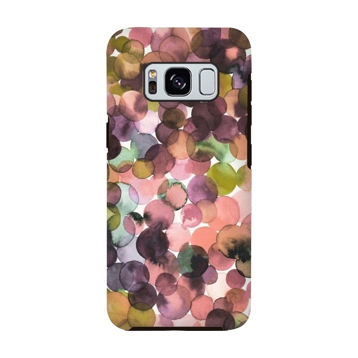 Galaxy S8 StrongFit Overlapped Watercolor Pale Dots by Ninola Design