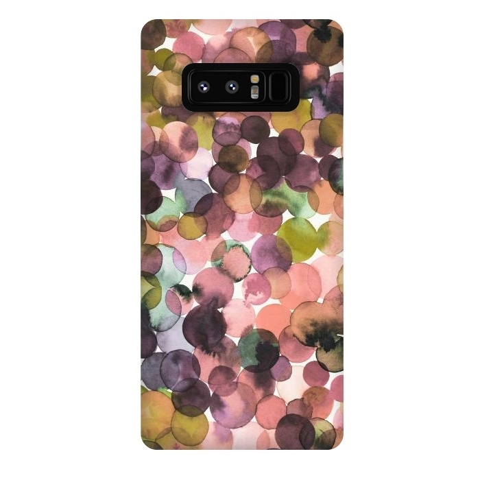 Galaxy Note 8 StrongFit Overlapped Watercolor Pale Dots by Ninola Design