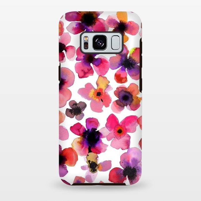 Galaxy S8 plus StrongFit Happy Sweet Vibrant Flowers by Ninola Design