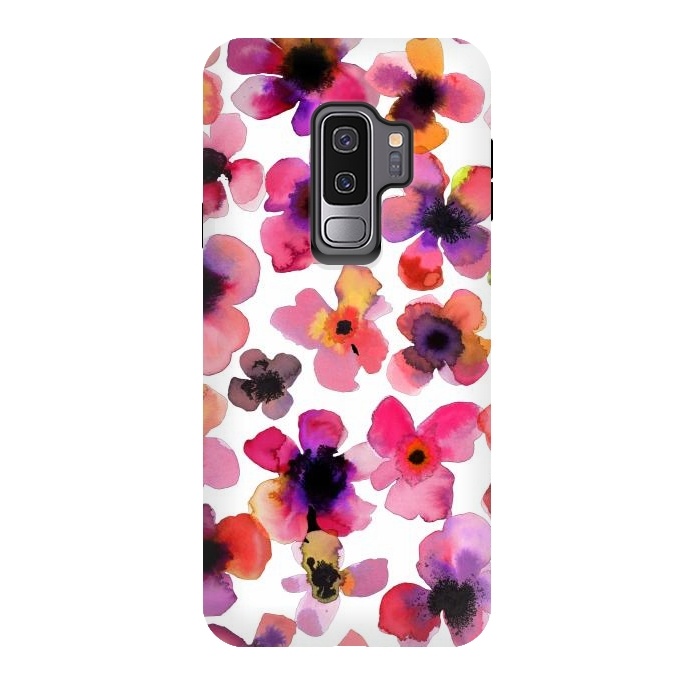 Galaxy S9 plus StrongFit Happy Sweet Vibrant Flowers by Ninola Design
