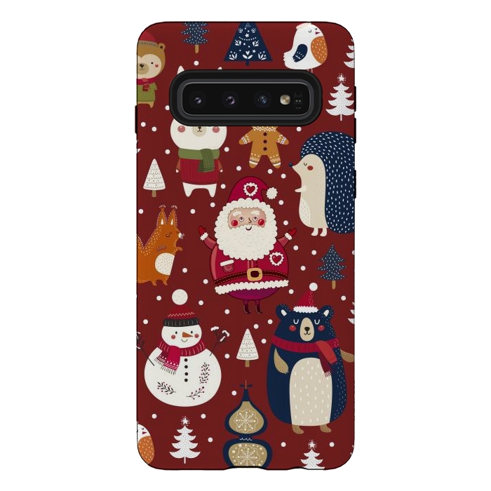 Galaxy S10 StrongFit Christmas Characters by ArtsCase