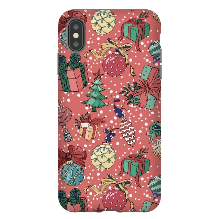 iPhone Xs Max StrongFit Snow Falls And Presents At Christmas by ArtsCase