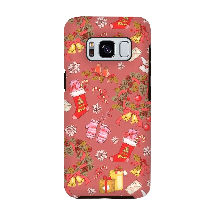 Galaxy S8 StrongFit Christmas Vintage Style by ArtsCase