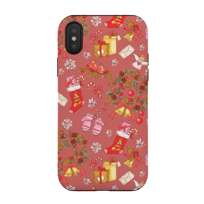 iPhone Xs / X StrongFit Christmas Vintage Style by ArtsCase