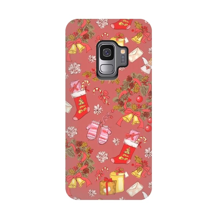 Galaxy S9 StrongFit Christmas Vintage Style by ArtsCase