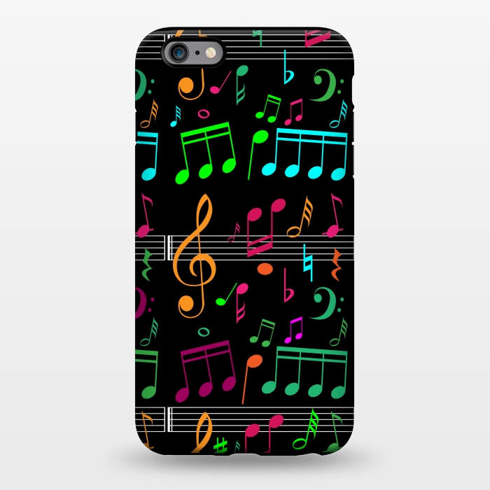 iPhone 6/6s plus StrongFit BLACK MUSICAL PATTERN  2 by MALLIKA