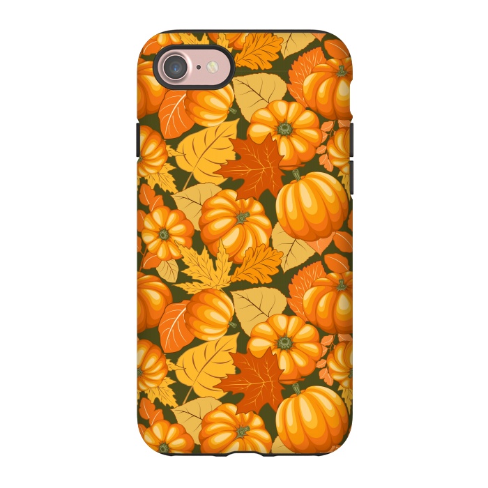 iPhone 7 StrongFit Pumpkins and Autumn Leaves Party by BluedarkArt