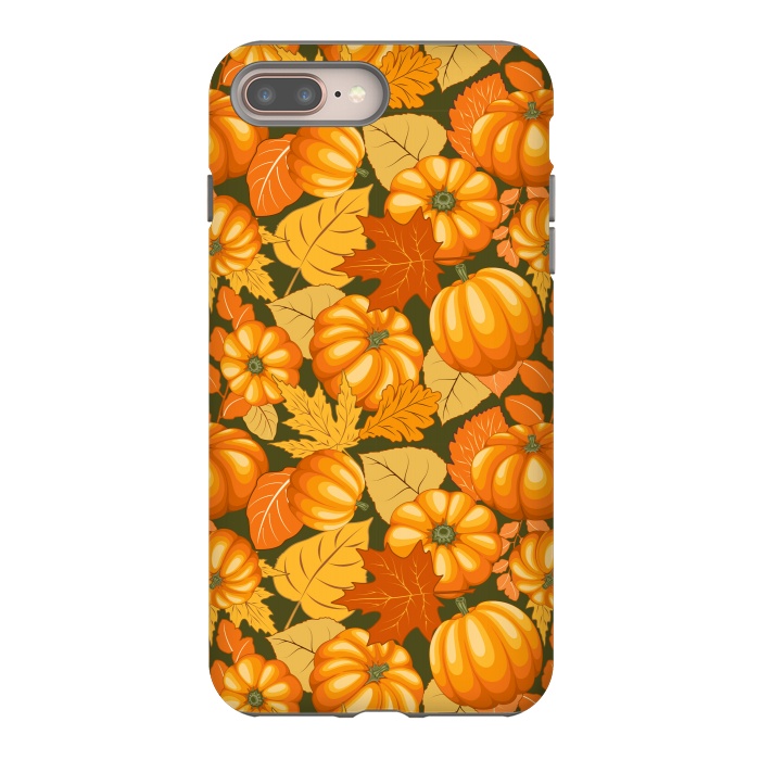 iPhone 7 plus StrongFit Pumpkins and Autumn Leaves Party by BluedarkArt