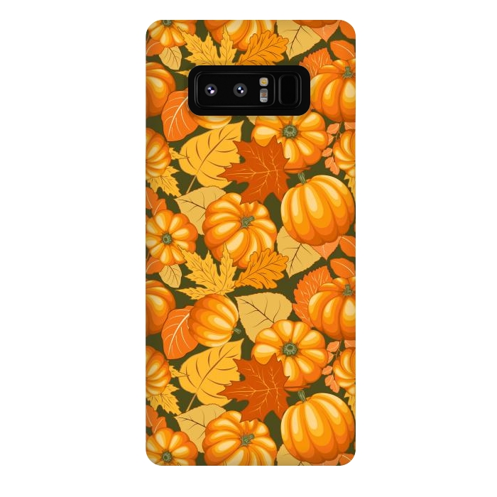 Galaxy Note 8 StrongFit Pumpkins and Autumn Leaves Party by BluedarkArt