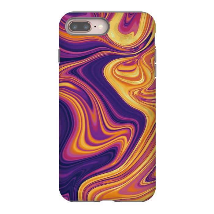 iPhone 7 plus StrongFit Fluid marbling with Swirls by ArtsCase