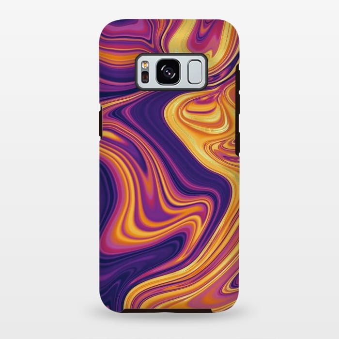 Galaxy S8 plus StrongFit Fluid marbling with Swirls by ArtsCase
