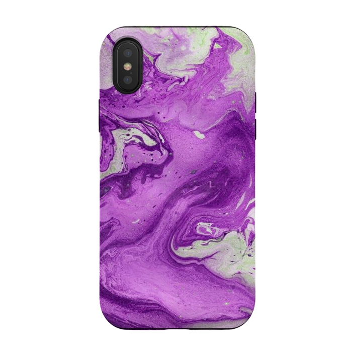 iPhone Xs / X StrongFit Hand painted marble design Violet and beige by ArtsCase