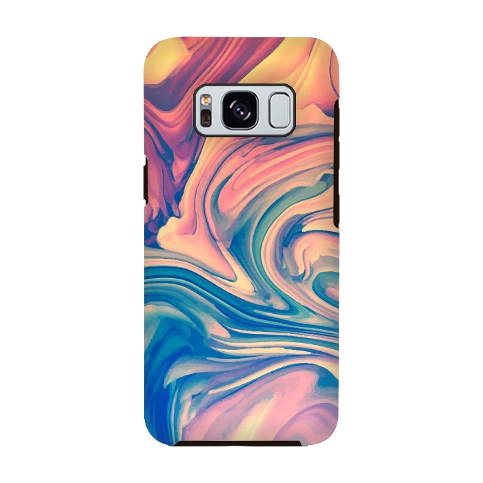 Galaxy S8 StrongFit Marble Paint splash Colorful fluid by ArtsCase
