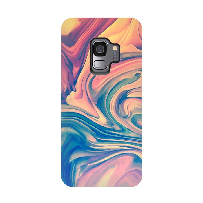 Galaxy S9 StrongFit Marble Paint splash Colorful fluid by ArtsCase