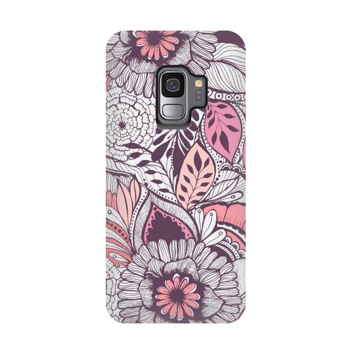 Galaxy S9 StrongFit WildFlorals  by Rose Halsey