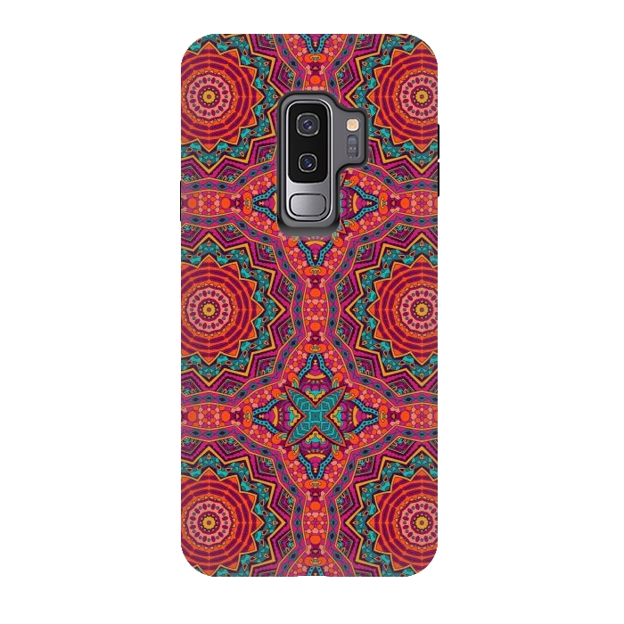 Galaxy S9 plus StrongFit Mosaic mandalas with earth colors by ArtsCase