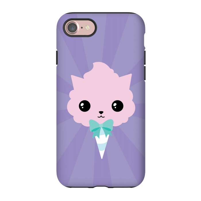 iPhone 7 StrongFit Cotton candy cat by Laura Nagel