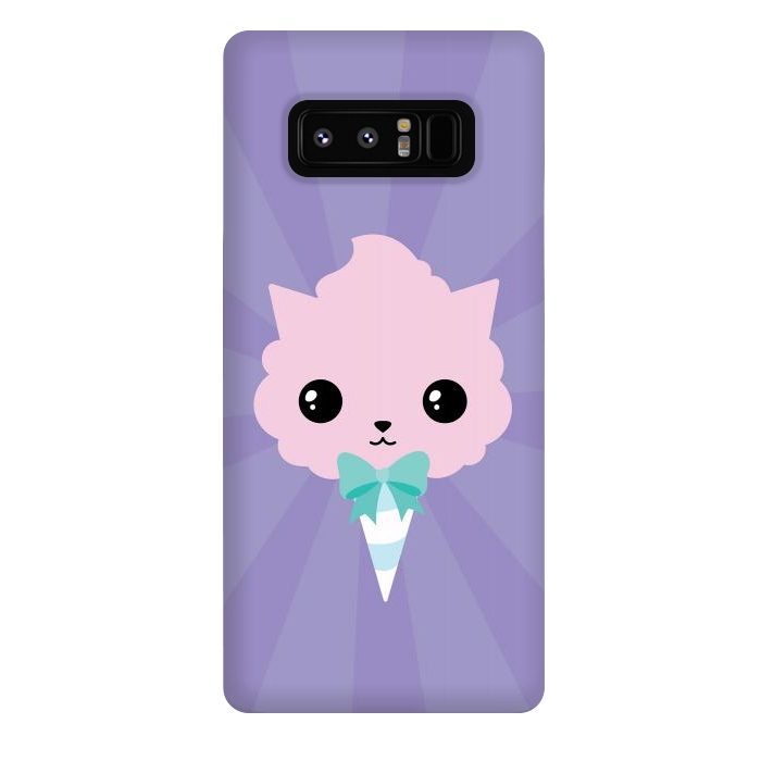 Galaxy Note 8 StrongFit Cotton candy cat by Laura Nagel