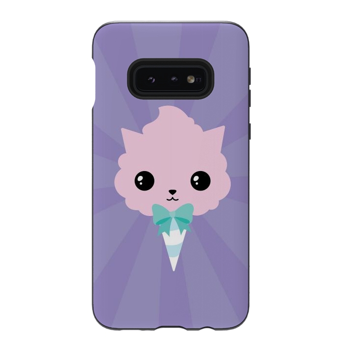Galaxy S10e StrongFit Cotton candy cat by Laura Nagel