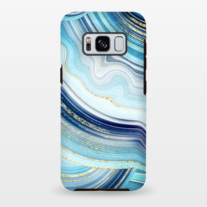 Galaxy S8 plus StrongFit Marble Design with gold veins, painted artificial marbled by ArtsCase