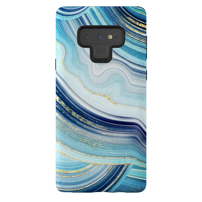 Galaxy Note 9 StrongFit Marble Design with gold veins, painted artificial marbled by ArtsCase