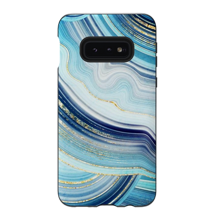 Galaxy S10e StrongFit Marble Design with gold veins, painted artificial marbled by ArtsCase