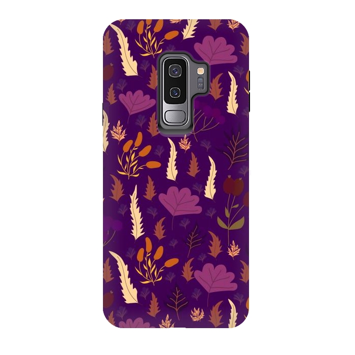 Galaxy S9 plus StrongFit purple autumn flowers fall from the sky by ArtsCase