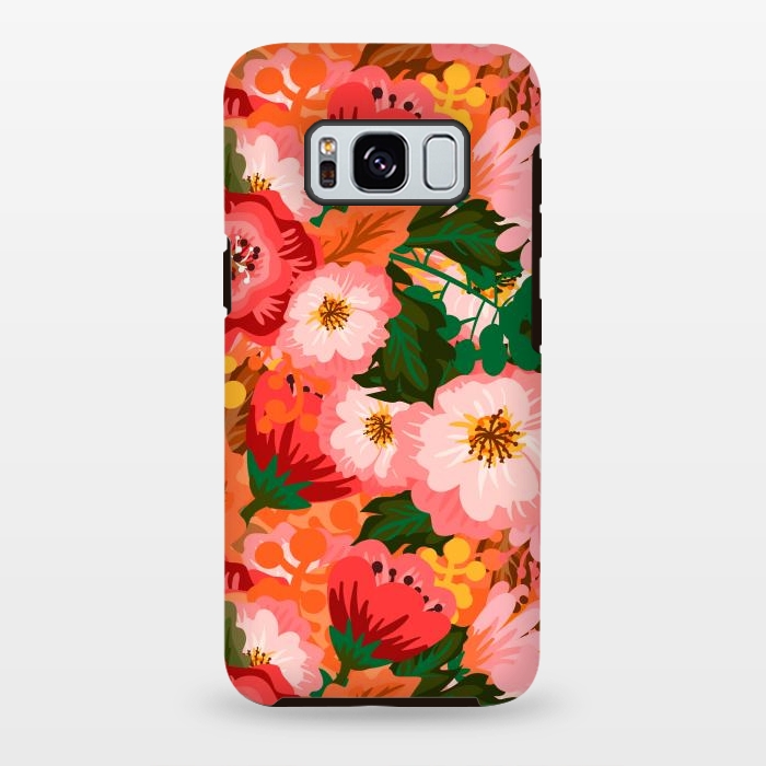 Galaxy S8 plus StrongFit Bouquet of flowers in pom poms and dahlias by ArtsCase