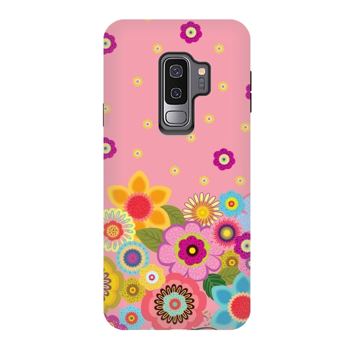 Galaxy S9 plus StrongFit assorted spring flowers by ArtsCase