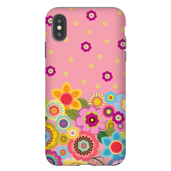 iPhone Xs Max StrongFit assorted spring flowers by ArtsCase