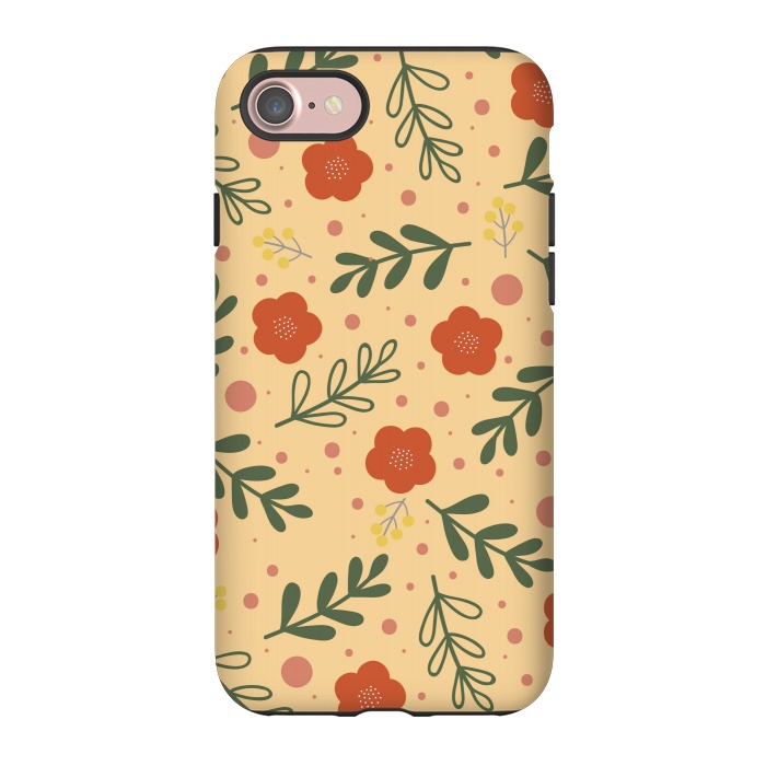 iPhone 7 StrongFit orange flowers for october by ArtsCase
