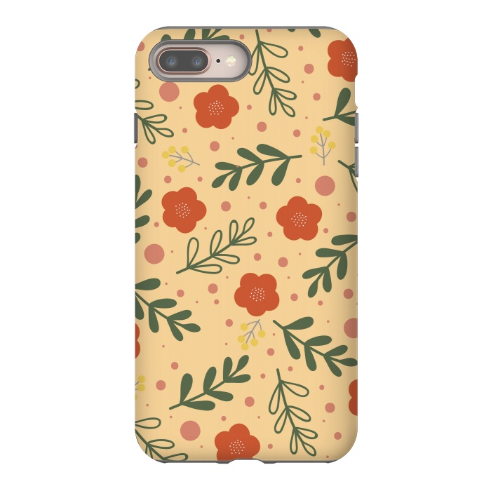 iPhone 7 plus StrongFit orange flowers for october by ArtsCase