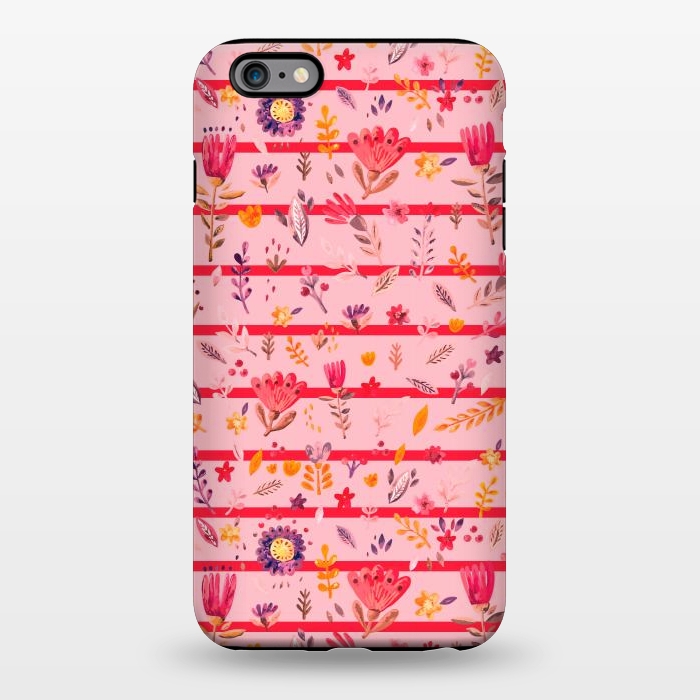 iPhone 6/6s plus StrongFit stripes vs flowers for autumn by ArtsCase