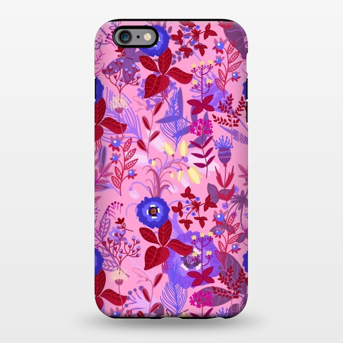 iPhone 6/6s plus StrongFit between flowers with pink and purple by ArtsCase