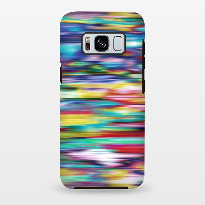 Galaxy S8 plus StrongFit Ikat Blurred Stripes Multicolor by Ninola Design