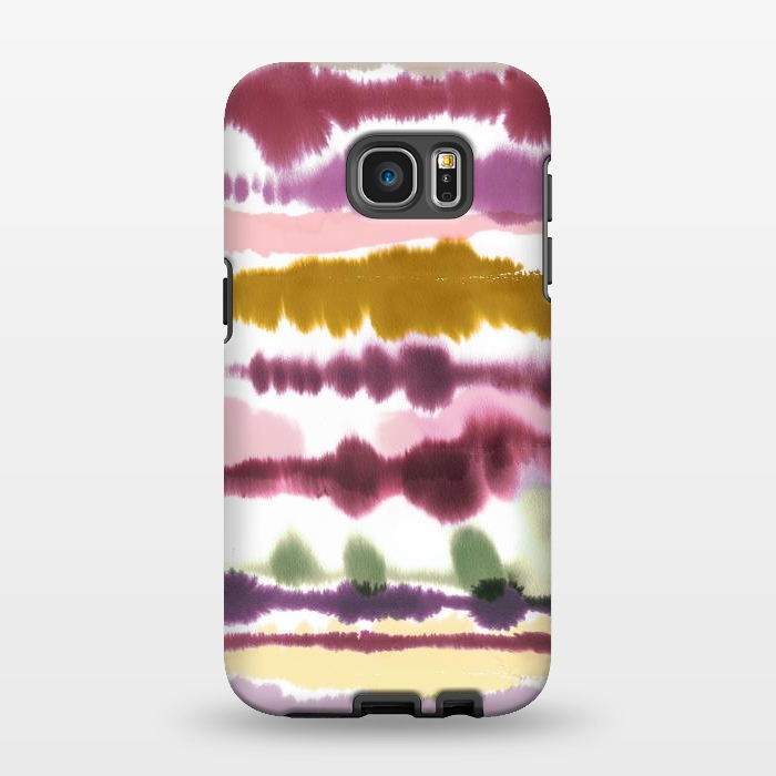 Galaxy S7 EDGE StrongFit Soft Watercolor Lines Gold by Ninola Design