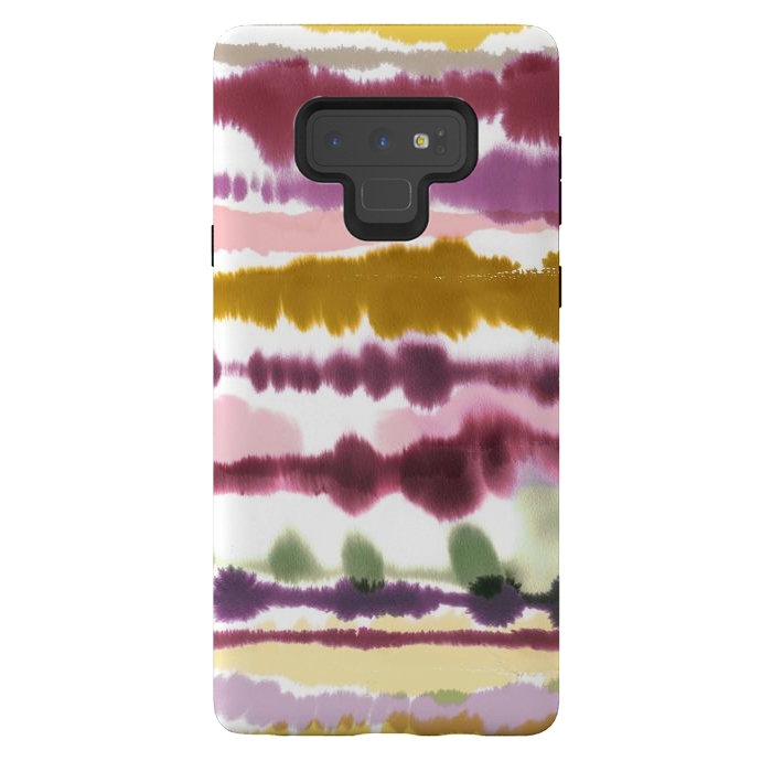 Galaxy Note 9 StrongFit Soft Watercolor Lines Gold by Ninola Design