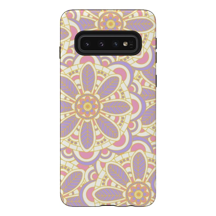 Galaxy S10 StrongFit Lilac Lace by Shelly Bremmer