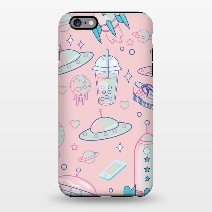 iPhone 6/6s plus StrongFit Galaxy space babe pastel goth kawaii pattern by Luna Elizabeth Art
