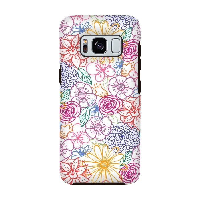 Galaxy S8 StrongFit Summer Bright Floral by TracyLucy Designs
