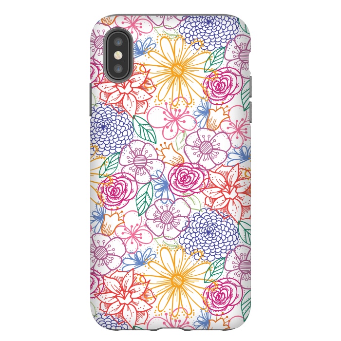 iPhone Xs Max StrongFit Summer Bright Floral by TracyLucy Designs