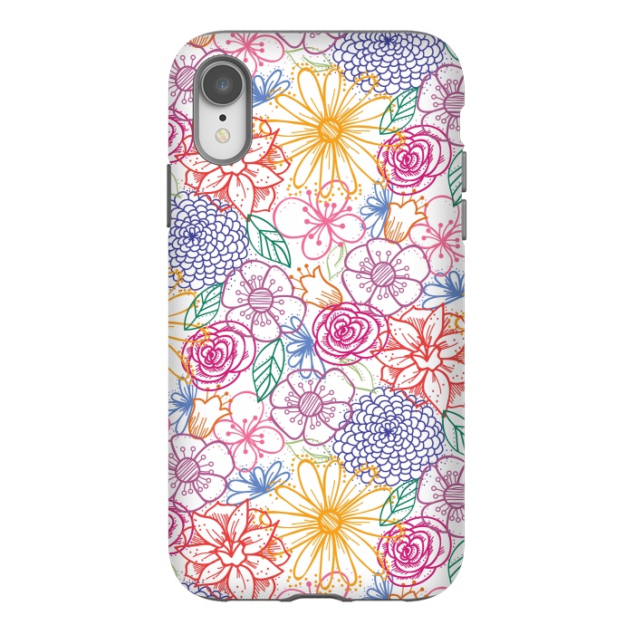iPhone Xr StrongFit Summer Bright Floral by TracyLucy Designs