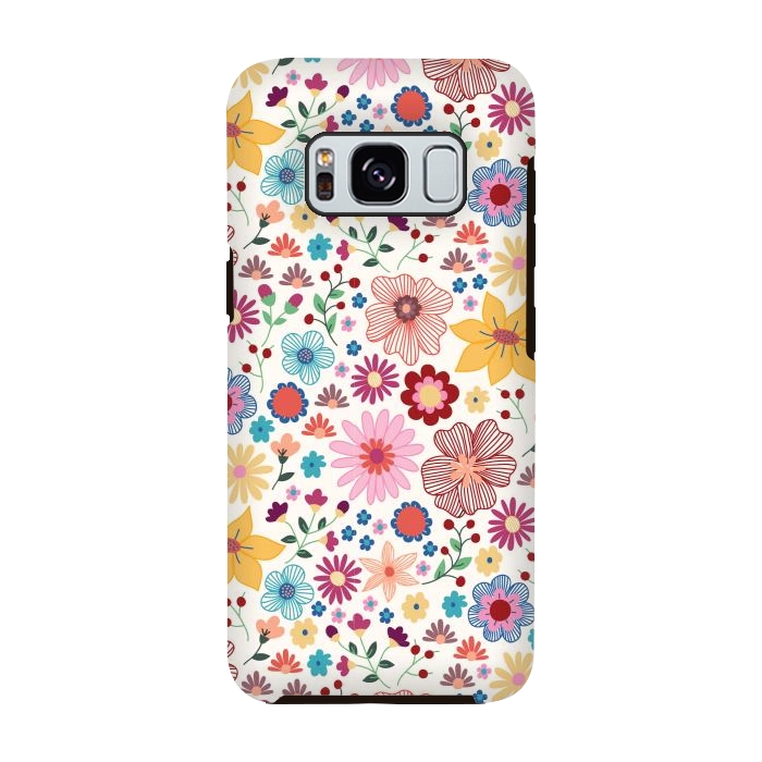 Galaxy S8 StrongFit Springtime Wild Bloom by TracyLucy Designs