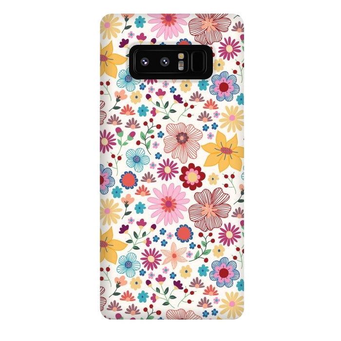 Galaxy Note 8 StrongFit Springtime Wild Bloom by TracyLucy Designs