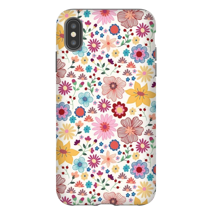 iPhone Xs Max StrongFit Springtime Wild Bloom by TracyLucy Designs
